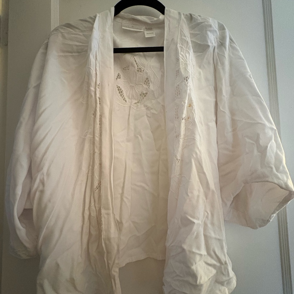 Soft Surroundings White Cardigan